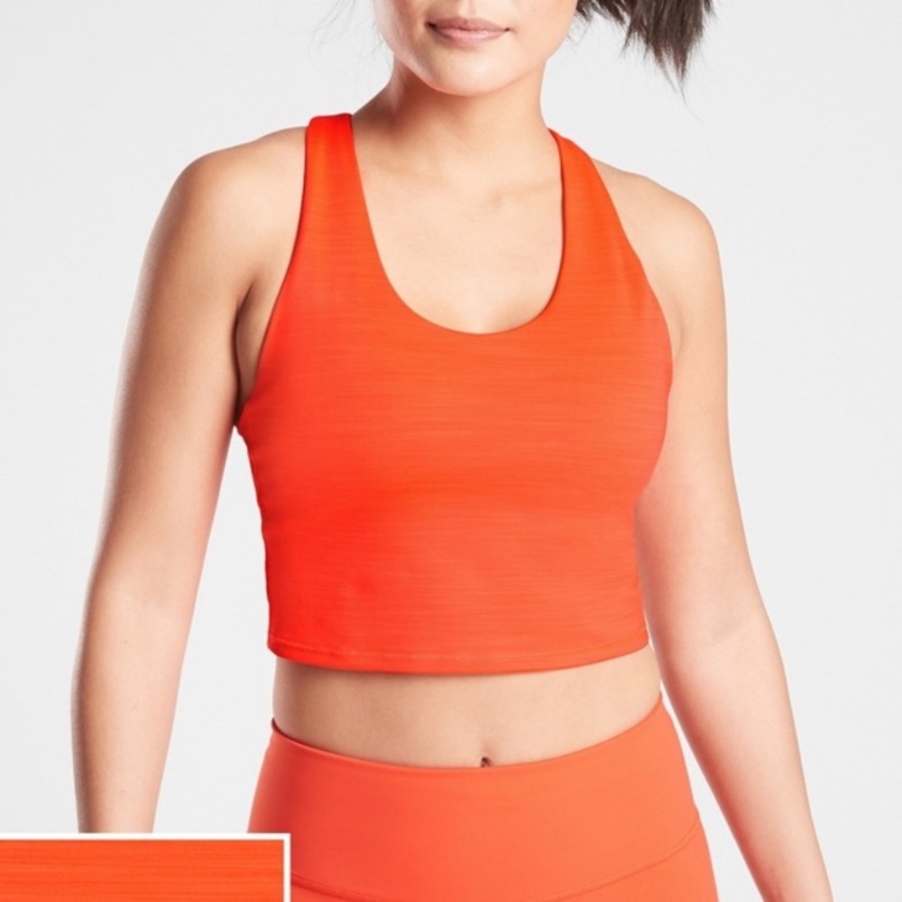 Athleta space dye crop sports bra